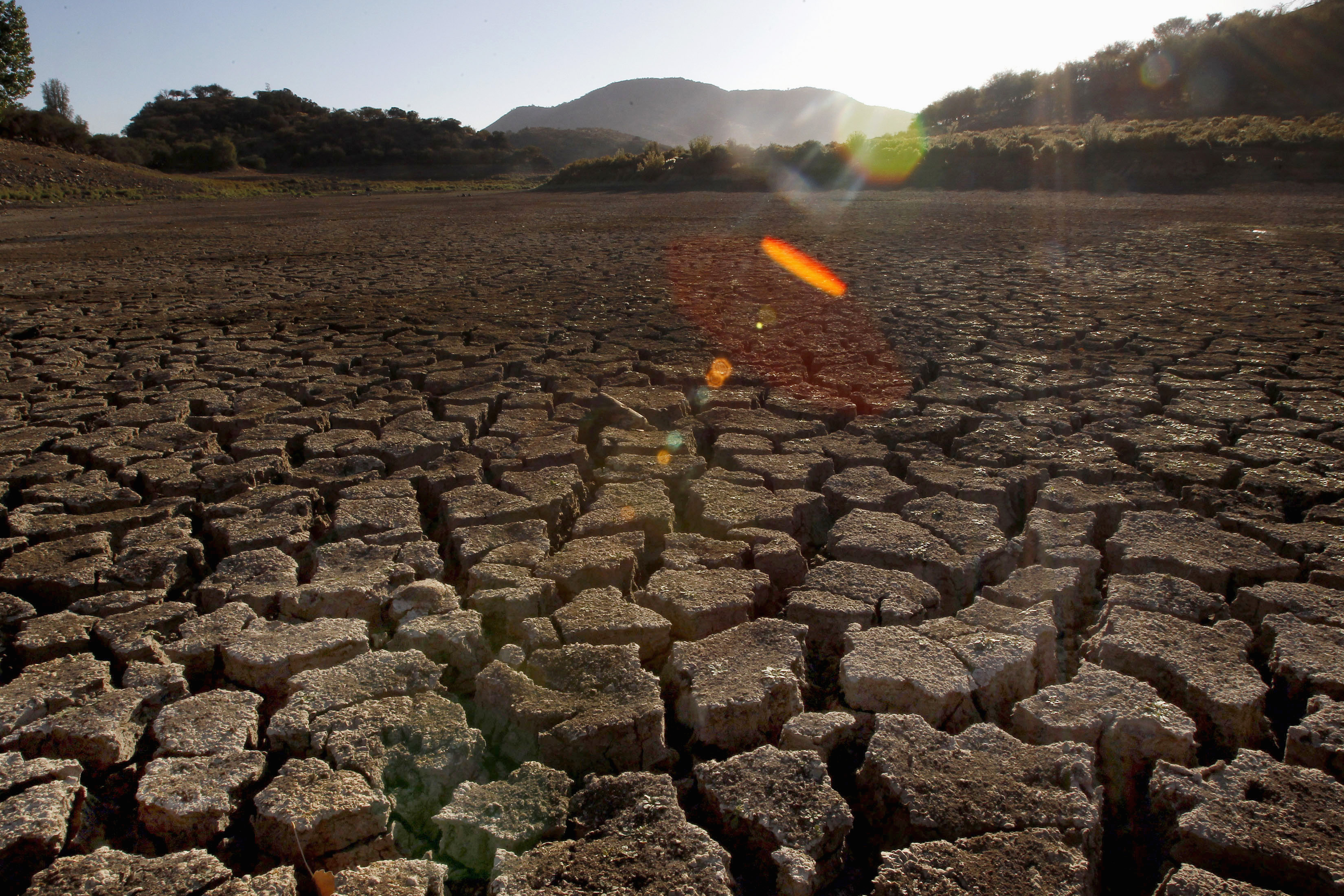 A view of the Runge reservoir in the town of Runge, some 60 kilometers (37 miles) north of Santiago, Chile, on February 3, 2012. Source: Ivan Alvarado/Reuters.