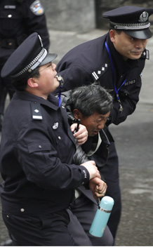 Police arrest a man after calls for a