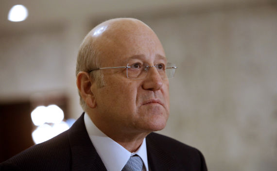 Lebanese prime minister-designate Mikati attends a news conference in Baabda (Jamal Saidi/Courtesy Reuters)