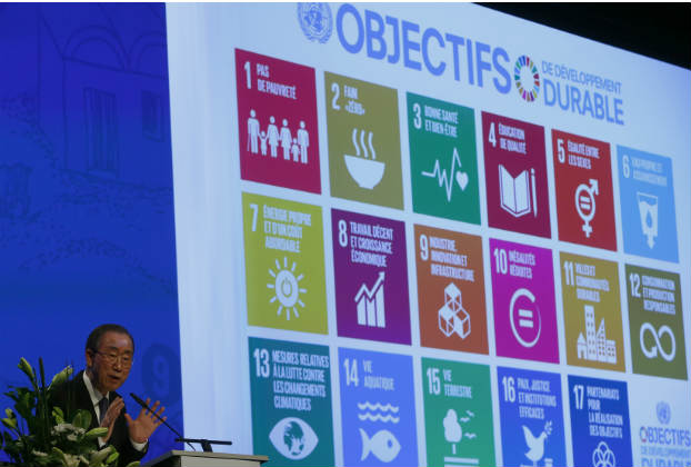 United Nations Secretary-General Ban Ki-Moon addresses a development conference in January 2016. (Anrd Wiegmann/Reuters)