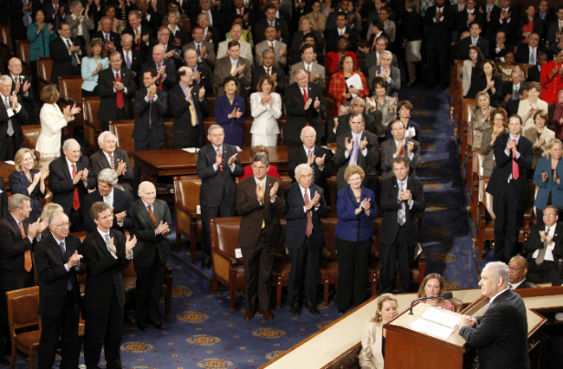 Israeli Prime Minister Benjamin Netanyahu addresses a joint meeting of Congress in the House Chamber of the U.S. Capitol in Washington, May 24, 2011. (Molly Riley/Courtesy: Reuters)