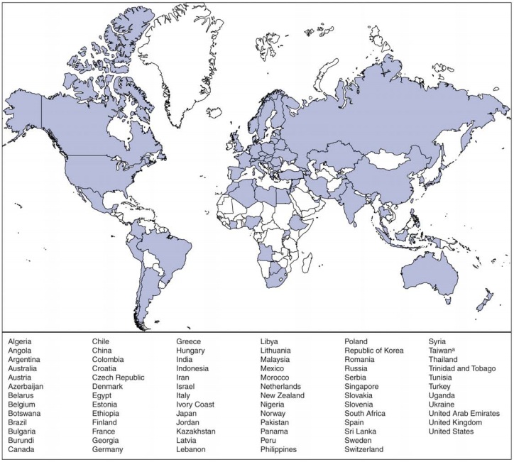 Map of countries that acquired UAVs by December 2011 (GAO).