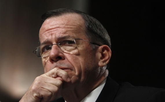 U.S. Chairman of the Joint Chiefs of Staff Admiral Michael Mullen testifies at the U.S. Senate Armed Services Committee on Capitol Hill on February 2, 2010 (Jim Young/Courtesy Reuters).