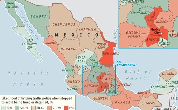 Courtesy The Economist / Transparency International