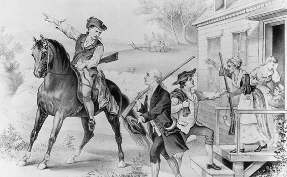 The minute-men of the Revolution. (Currier & Ives/courtesy the Library of Congress)