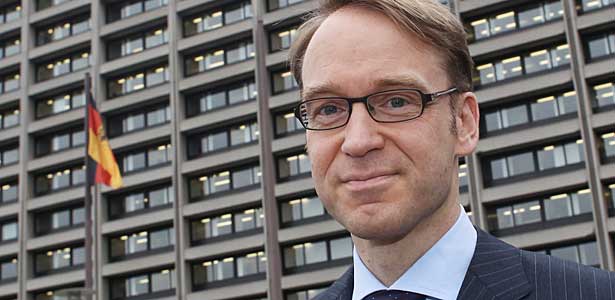 Jens Weidmann, President of German Bundesbank is pictured in front of the Bundesbank headquarters.