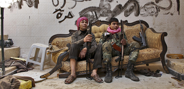 Young Free Syrian Army fighters