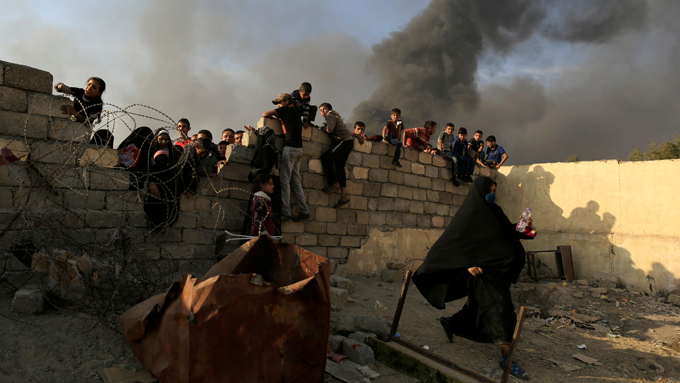 Humanitarian aid delivery in Mosul