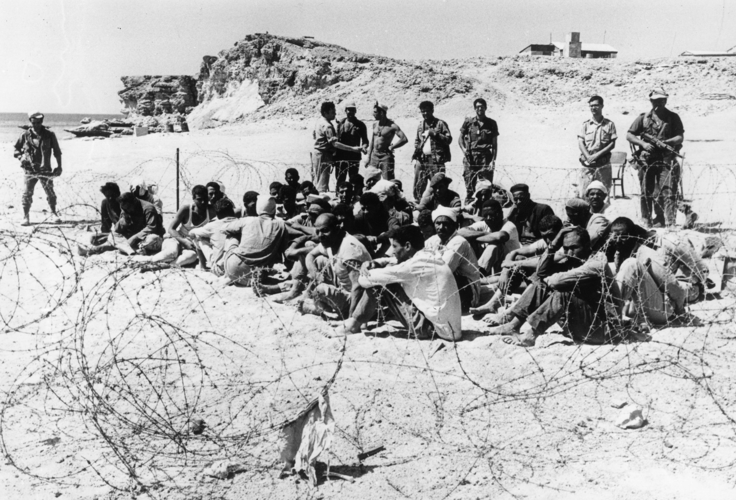 Prisoners captured by Israeli forces at the Straits of Tiran.