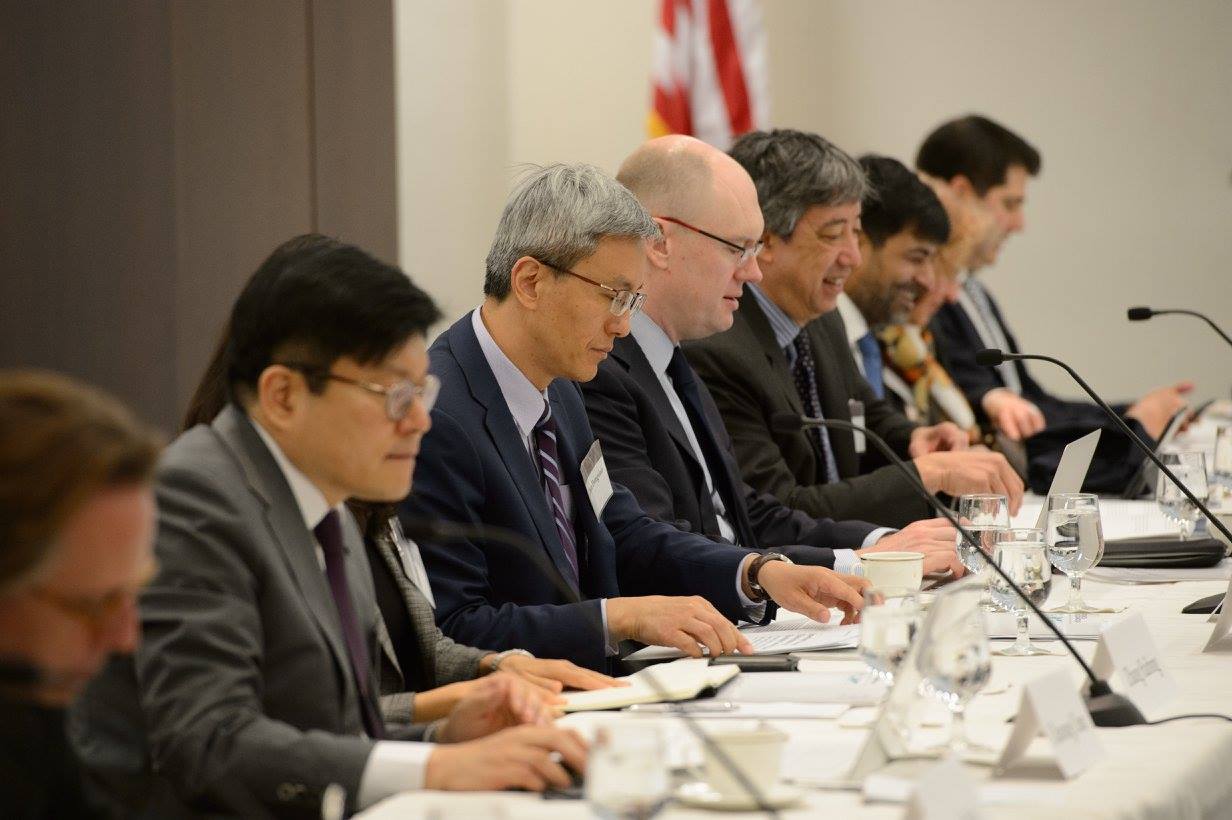 Participants prepare for the start of the Council of Councils' sixth annual conference in Washington, DC, on May 8, 2017. (Kaveh Sardari)
