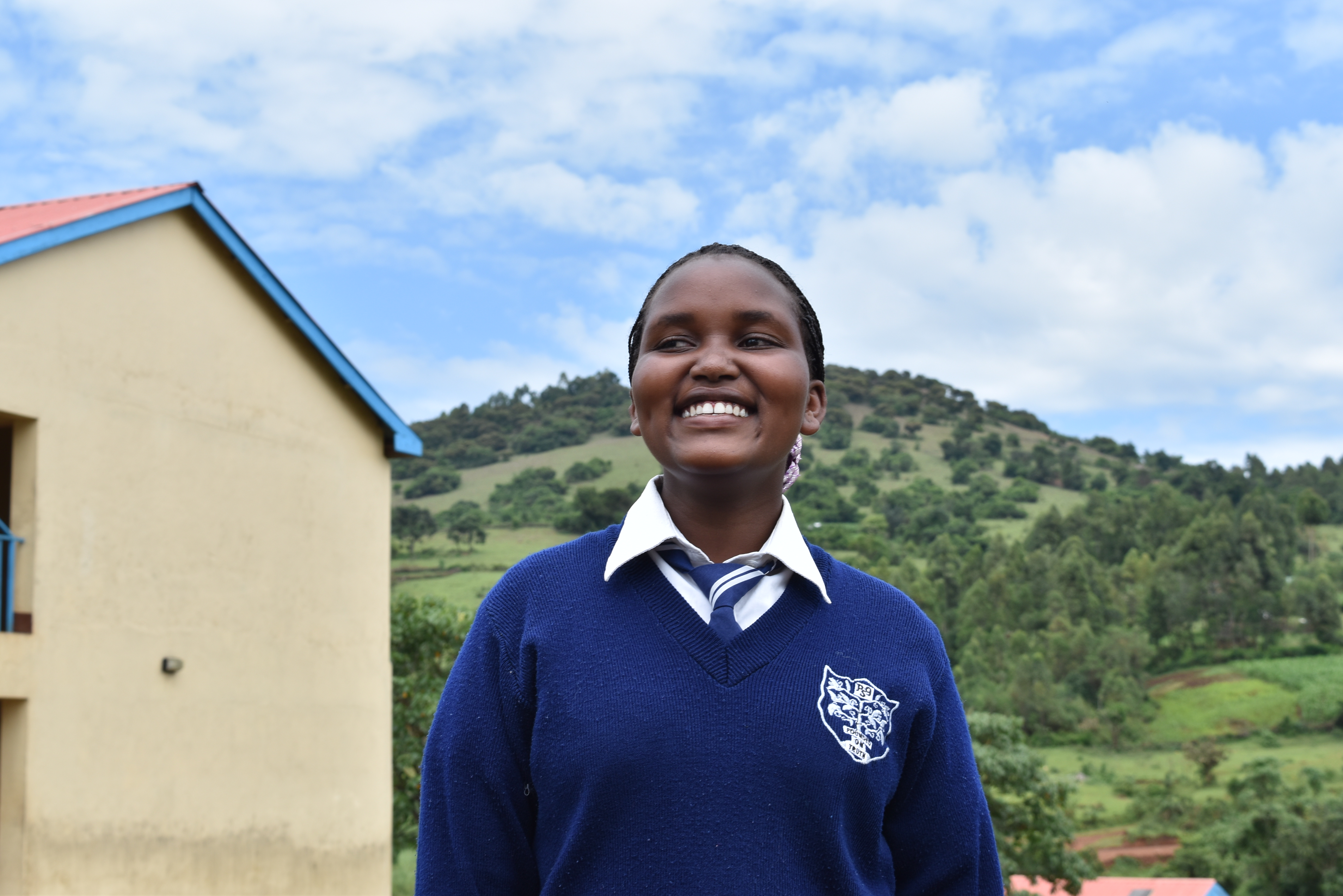 Linet in 2017, about to begin her final year of high school. 