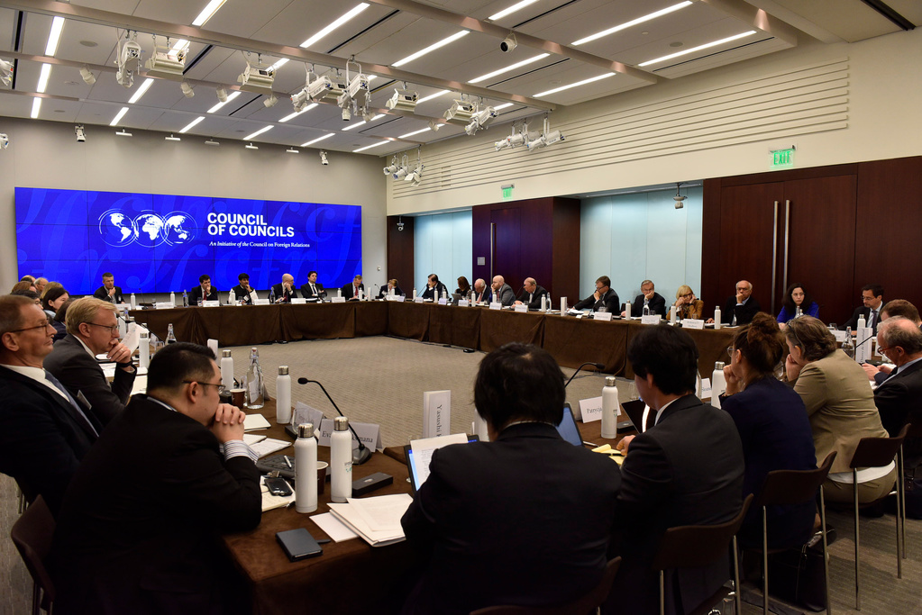 Participants in discussion at the Council of Councils eighth annual conference in Washington, DC. 