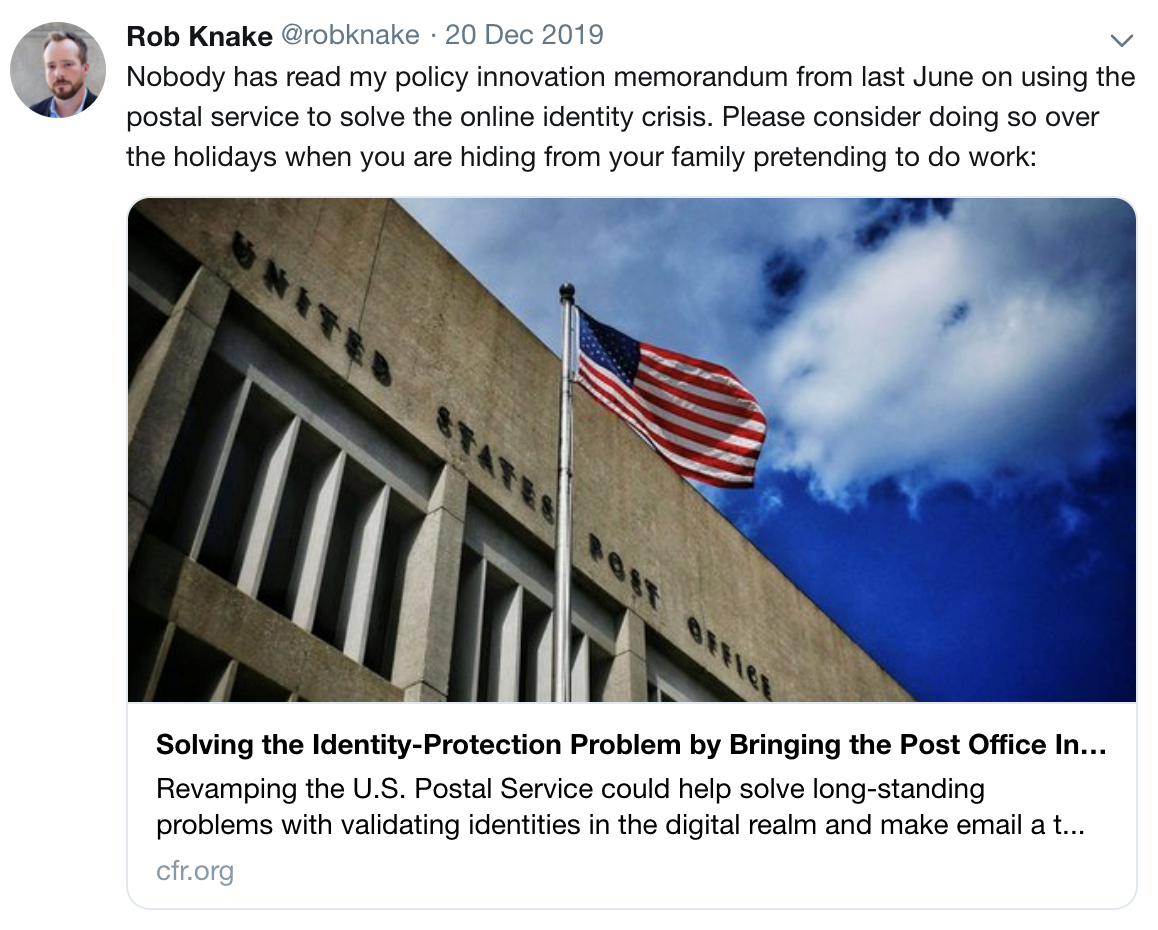 Tweet promoting the report