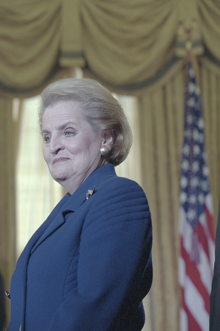 Madeleine Albright is sworn in as Secretary of State of the United States