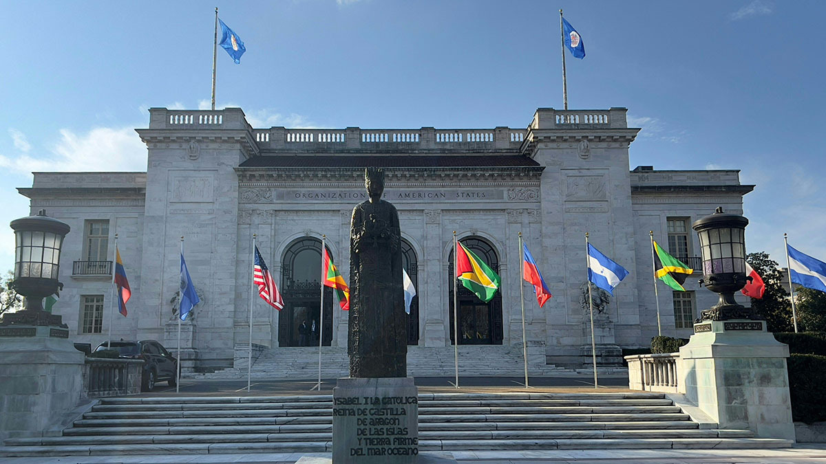 The Organization of American States (OAS) building in Washington, DC.
