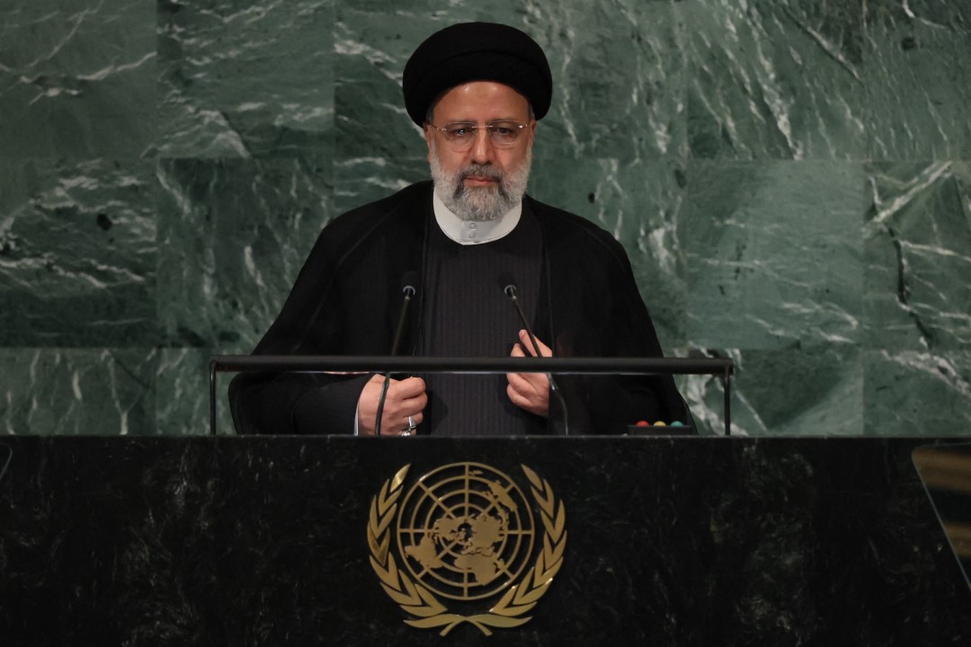 Iranian President Ebrahim Raisi addresses the UN General Assembly in September 2022.