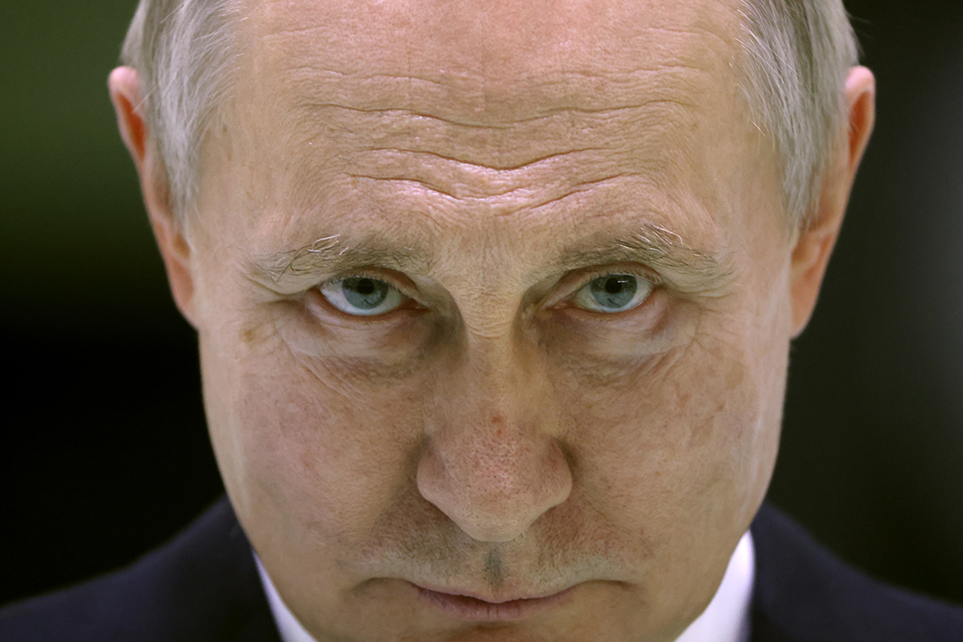 Close headshot of Putin