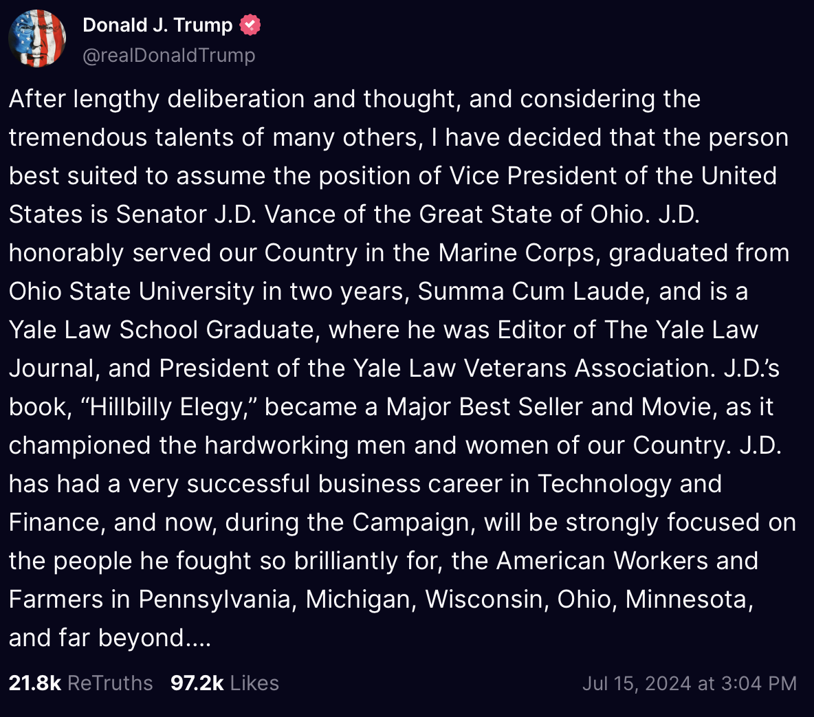 Trump's Truth Social