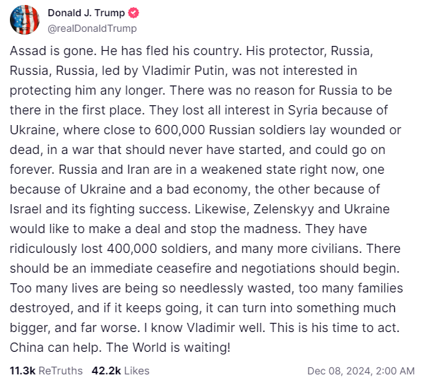 Trump on Putin for Ukraine Peace 