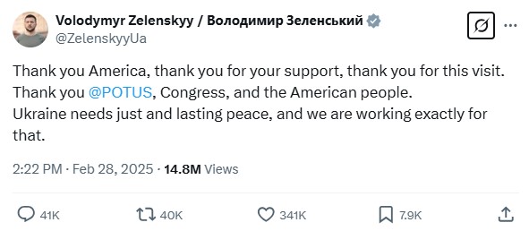Zelensky Post-Meeting Comment